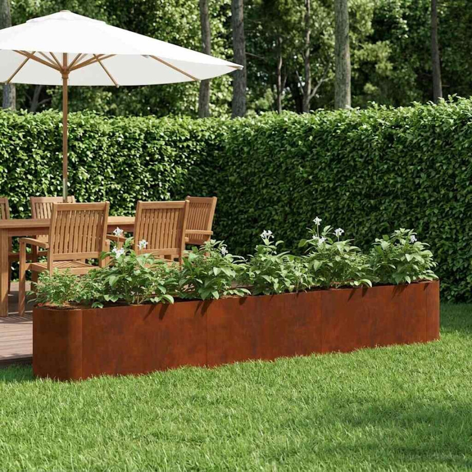 vidaXL Verhoogd Tuinbed weervast staal 280 x 40 x 40 cm vidaXL Verhoogd Tuinbed weervast staal 280 x 40 x 40 cm afbeelding 1