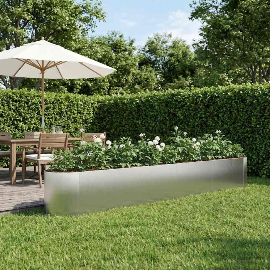 vidaXL Verhoogd Tuinbed Roestvrij staal 380 x 40 x 40 cm Staal vidaXL Verhoogd Tuinbed Roestvrij staal 380 x 40 x 40 cm Staal afbeelding 1