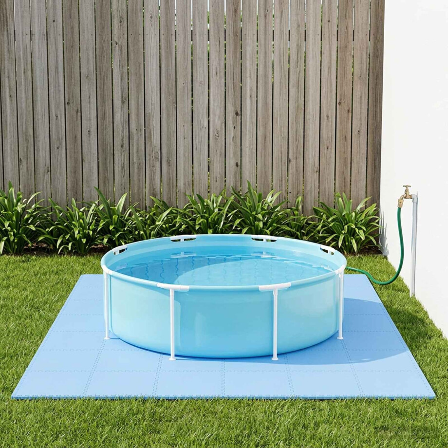 vidaXL Zwembad Grondmat 50 st Blauw 18 m² EVA Schuim afbeelding 1