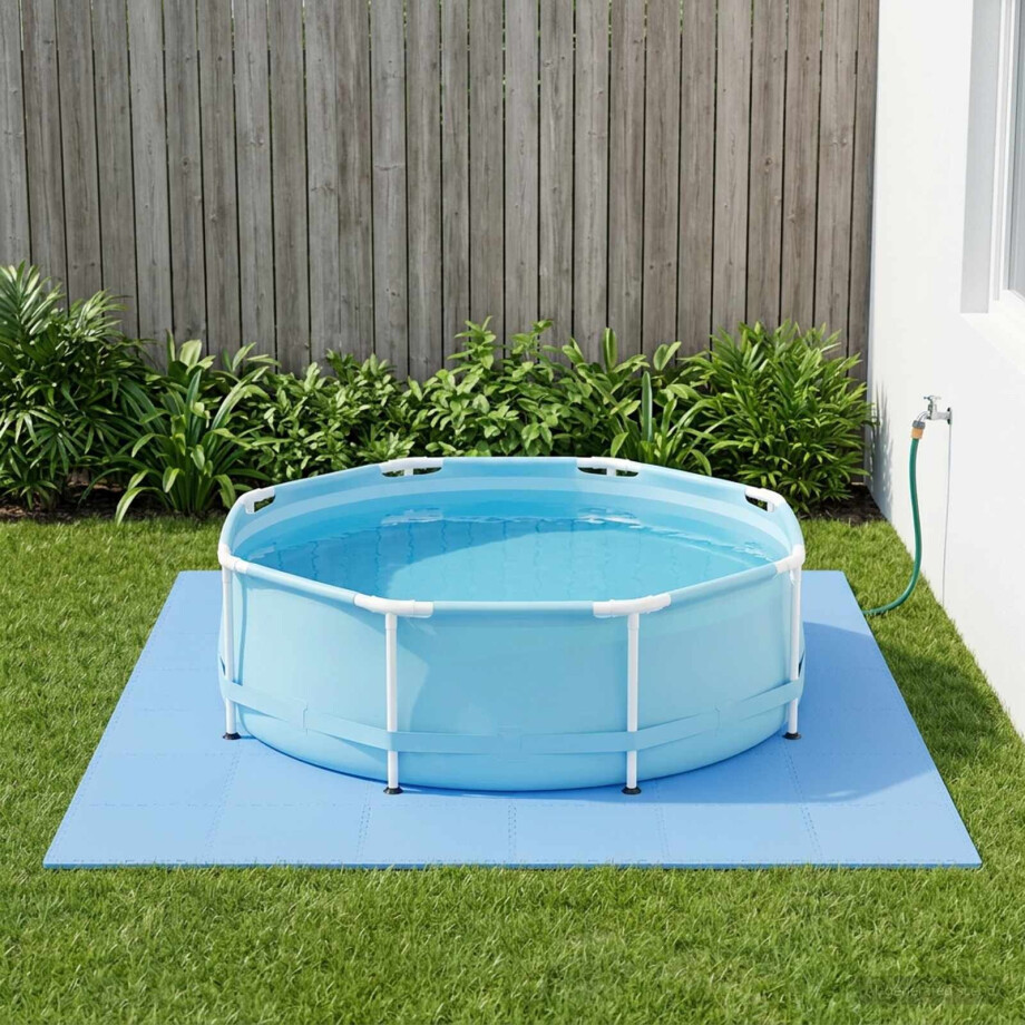 vidaXL Zwembad Grondmat 24 pcs Blauw 8,64 m² EVA Schuim vidaXL Zwembad Grondmat 24 pcs Blauw 8,64 m² EVA Schuim afbeelding 1