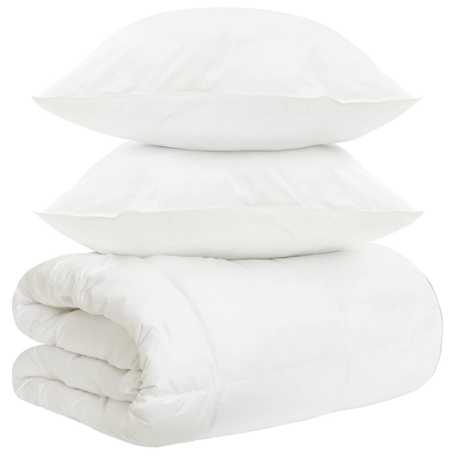 vidaXL Dekbedset 3 st Wit Bamboevezel vidaXL Dekbedset 3 st Wit Bamboevezel afbeelding 1