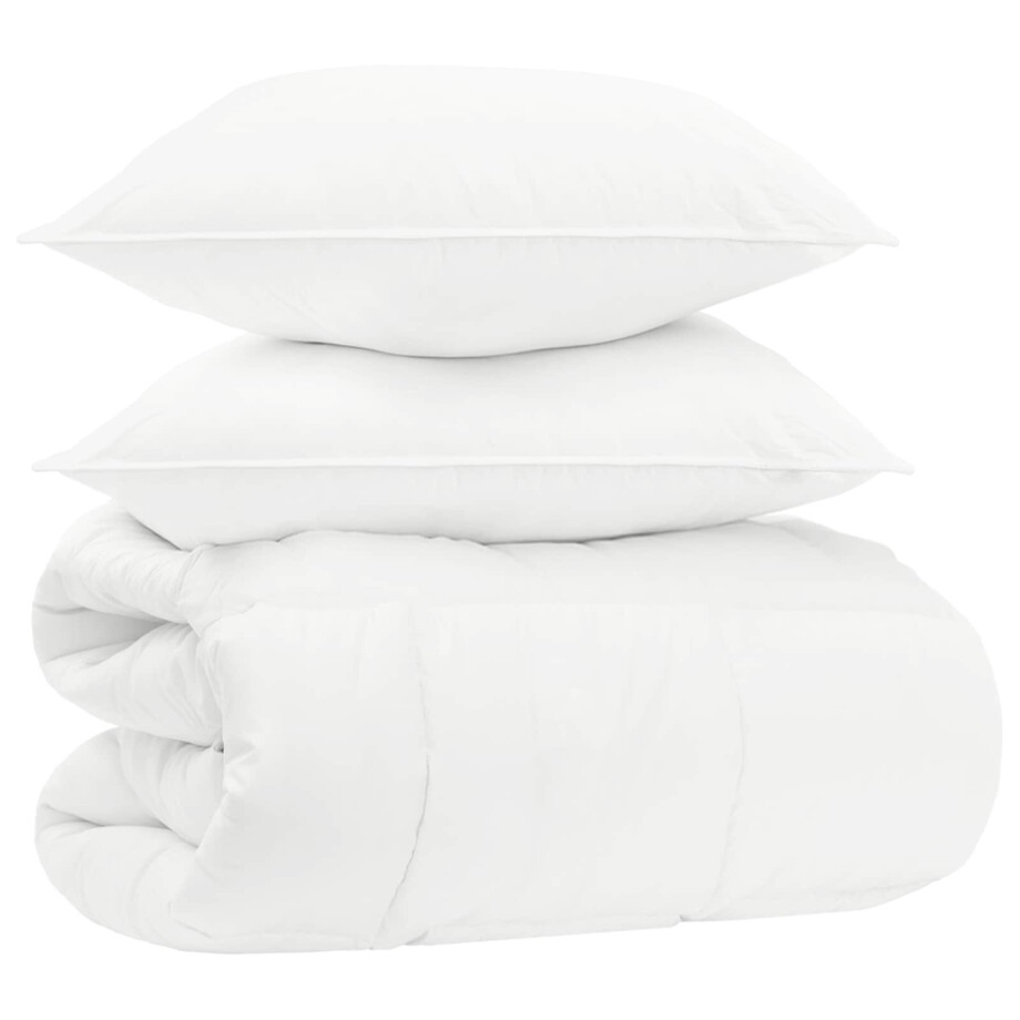 vidaXL Winter Deken Set 3 st Wit Bamboevezel afbeelding 1