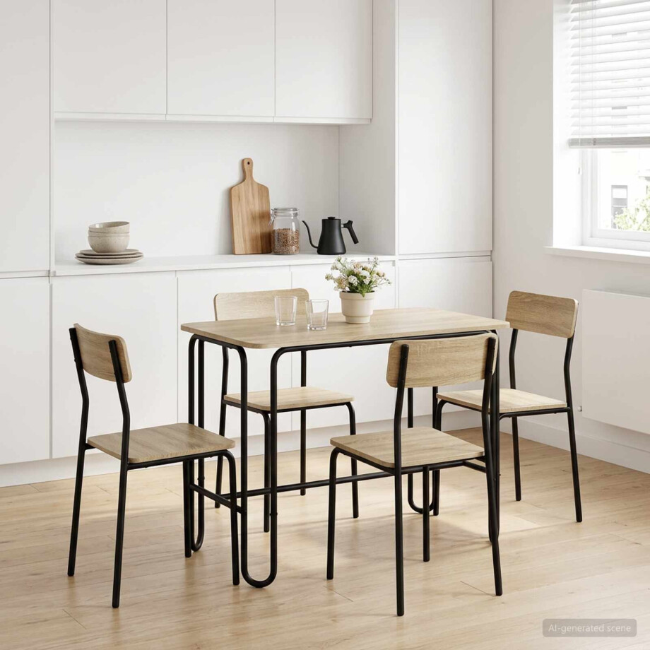 vidaXL Eettafel 100 x 50 x 75 cm Bewerkt hout Sonoma Eiken Rechthoekig afbeelding 1