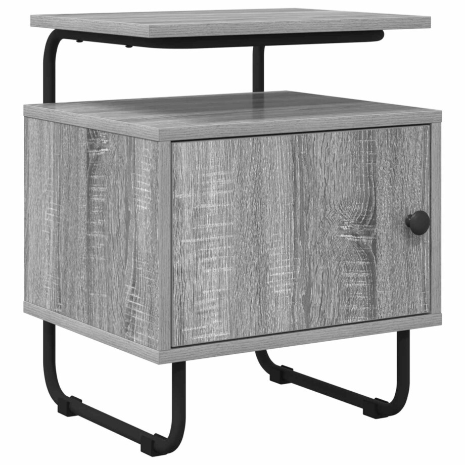 vidaXL Nachtkastje Grijs Sonoma 40 x 36,5 x 50 cm Bewerkt hout afbeelding 1