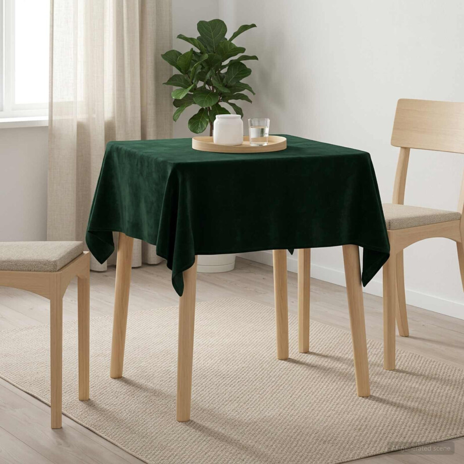 vidaXL Tafelkleed 5 st Vierkant Donkergroen 110 x 110 cm Polyester vidaXL Tafelkleed 5 st Vierkant Donkergroen 110 x 110 cm Polyester afbeelding 1