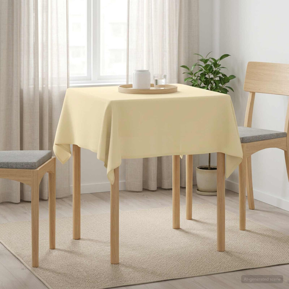 vidaXL Tafelkleed 5 st Vierkant Crèmewit 110 x 110 cm Polyester vidaXL Tafelkleed 5 st Vierkant Crèmewit 110 x 110 cm Polyester afbeelding 1