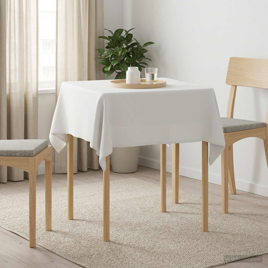 vidaXL Tafelkleed 5 st Rechthoekig Wit 140 x 140 cm Polyester vidaXL Tafelkleed 5 st Rechthoekig Wit 140 x 140 cm Polyester afbeelding 1