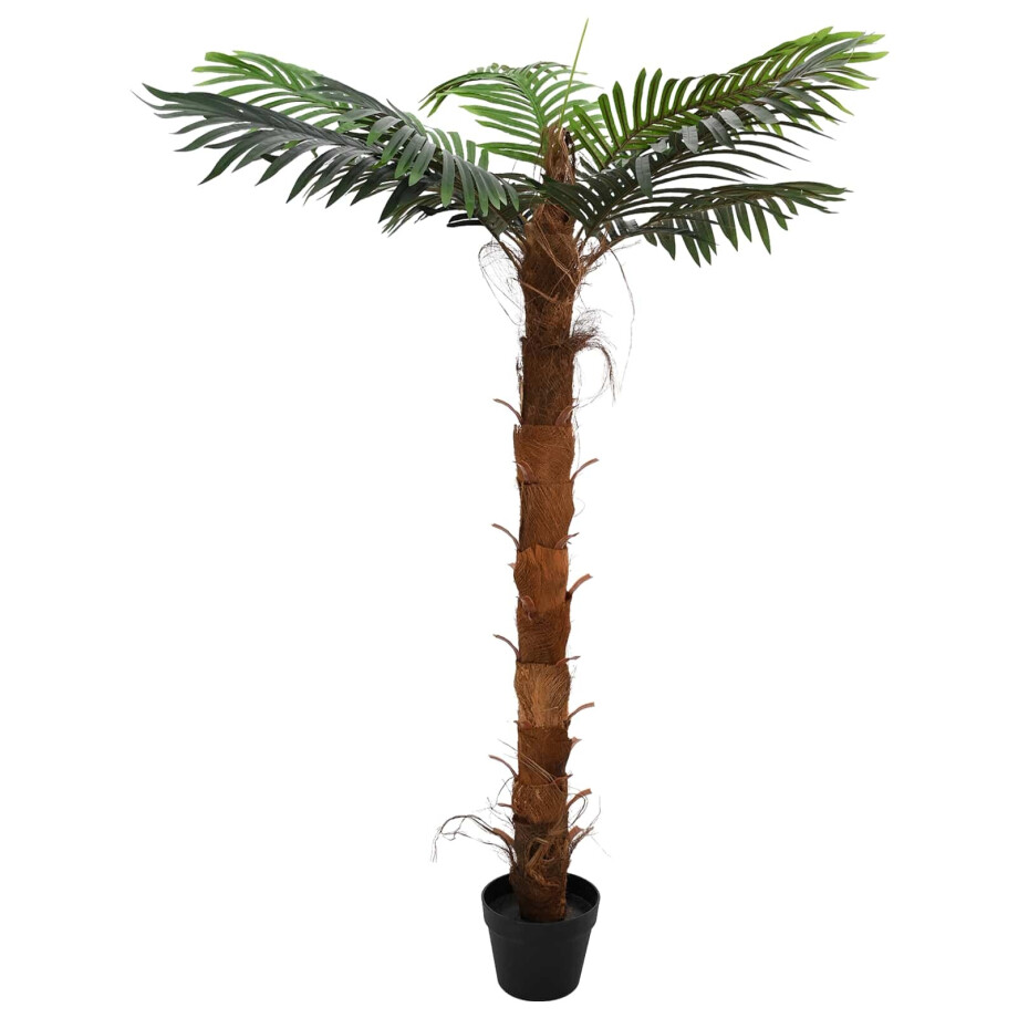 vidaXL Kunstmatige Cocuspalmboom Groen 70 x 18 x 140 cm Stof en Bamboe afbeelding 1
