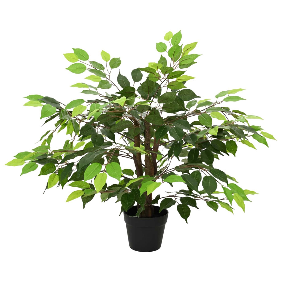 vidaXL Kunst Ficus Plant Groen 73 x 16 x 60 cm Stof en Hout vidaXL Kunst Ficus Plant Groen 73 x 16 x 60 cm Stof en Hout afbeelding 1