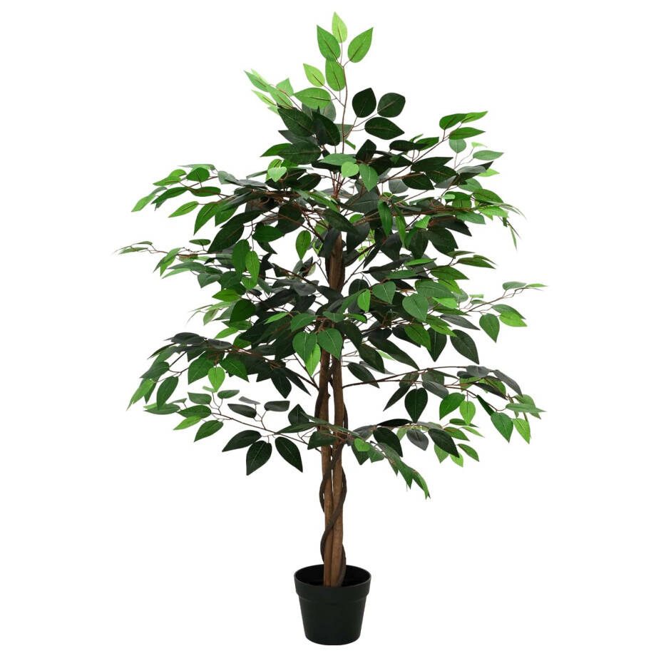 vidaXL Kunst Ficus Plant Groen 90 x 16 x 110 cm Stof en Hout vidaXL Kunst Ficus Plant Groen 90 x 16 x 110 cm Stof en Hout afbeelding 1