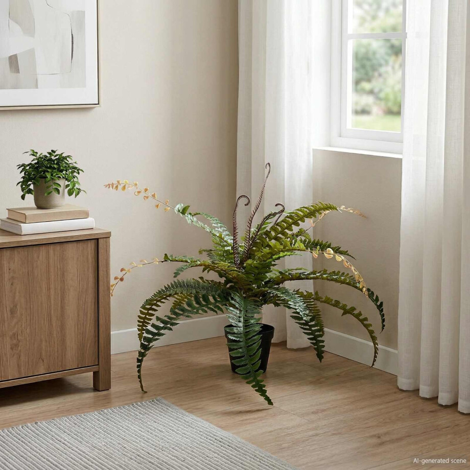 vidaXL Kunstmatige Varenboom Groen 58 x 13 x 60 cm Stof en PE afbeelding 1