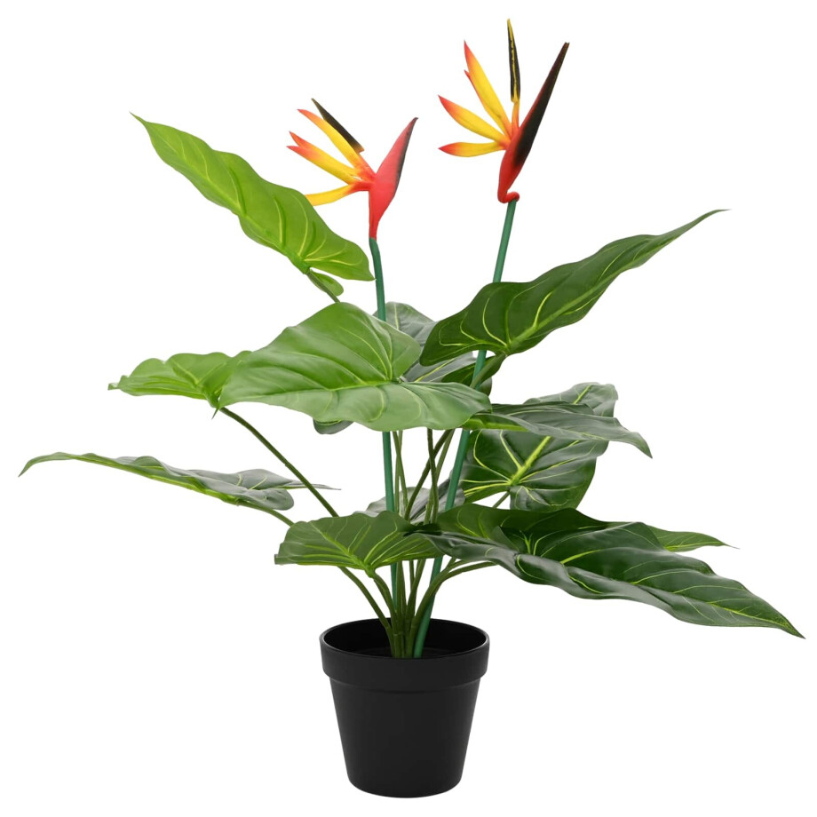 vidaXL Kunst Strelitzia Plant Groen 65 x 13 x 55 cm Stof, PE en PEVA afbeelding 1
