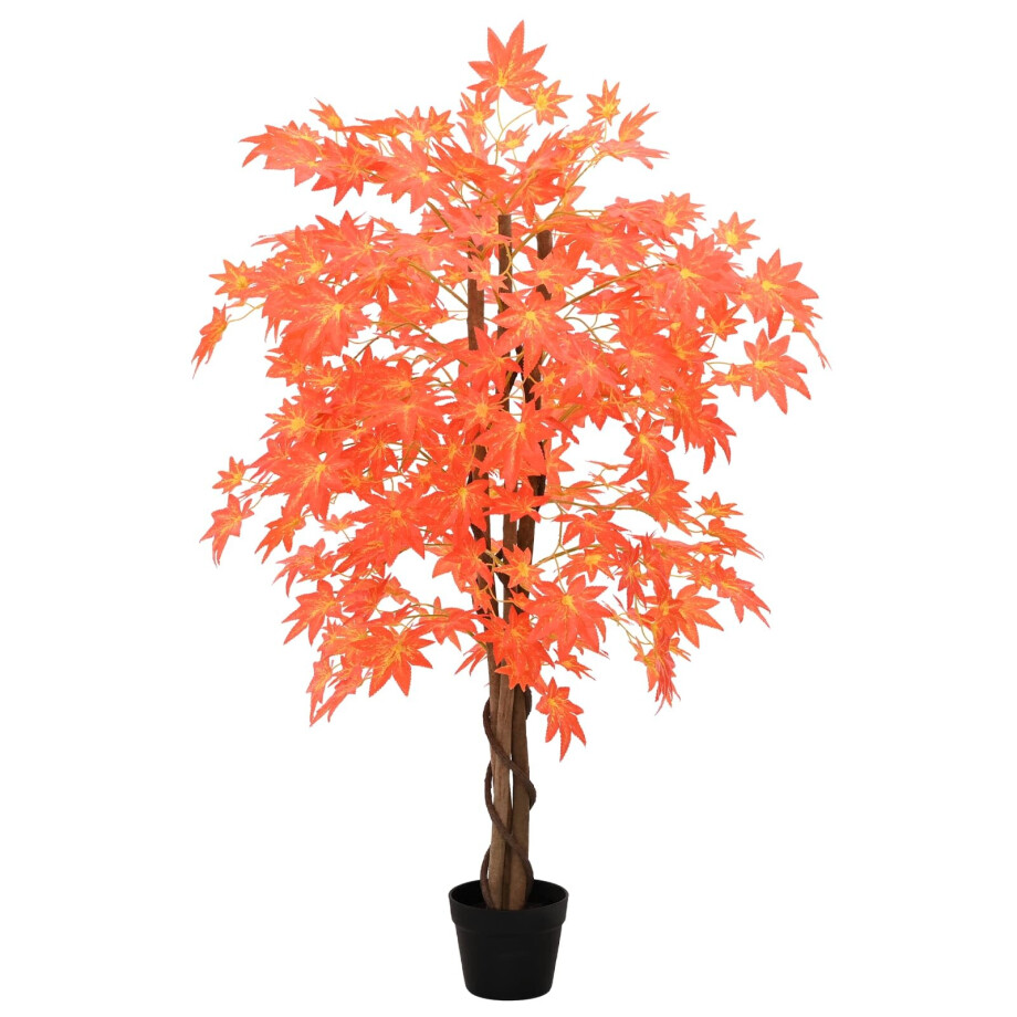 vidaXL Kunstmatige Ahornboom Rood 80 x 16 x 120 cm Stof en Hout afbeelding 1
