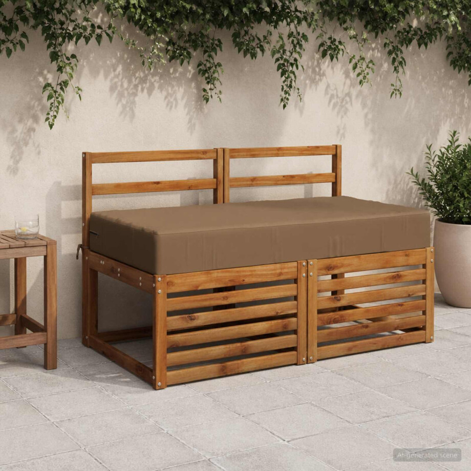 vidaXL Zitkussen SOEST 100% Polyester Taupe 120 x 60 x 15 cm vidaXL Zitkussen SOEST 100% Polyester Taupe 120 x 60 x 15 cm afbeelding 1