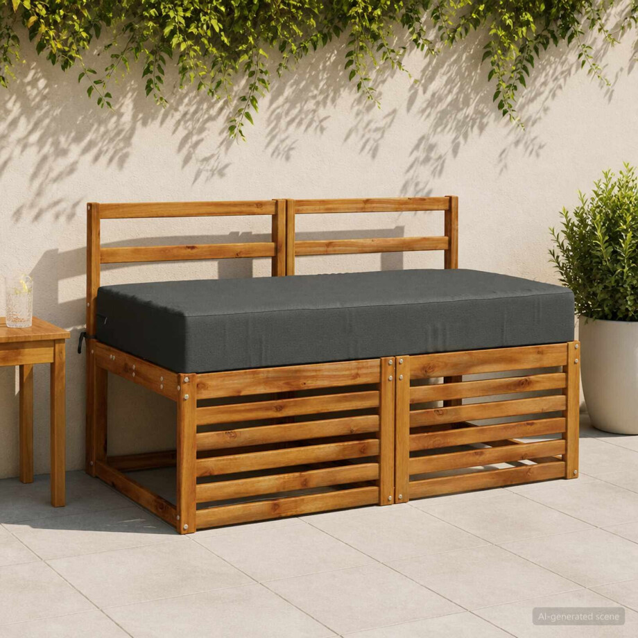 vidaXL Zitkussen SOEST 100% Polyester Antraciet 120 x 60 x 15 cm vidaXL Zitkussen SOEST 100% Polyester Antraciet 120 x 60 x 15 cm afbeelding 1