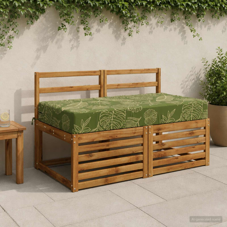 vidaXL Zitkussen SOEST 100% Polyester Bladontwerp 120 x 60 x 15 cm vidaXL Zitkussen SOEST 100% Polyester Bladontwerp 120 x 60 x 15 cm afbeelding 1