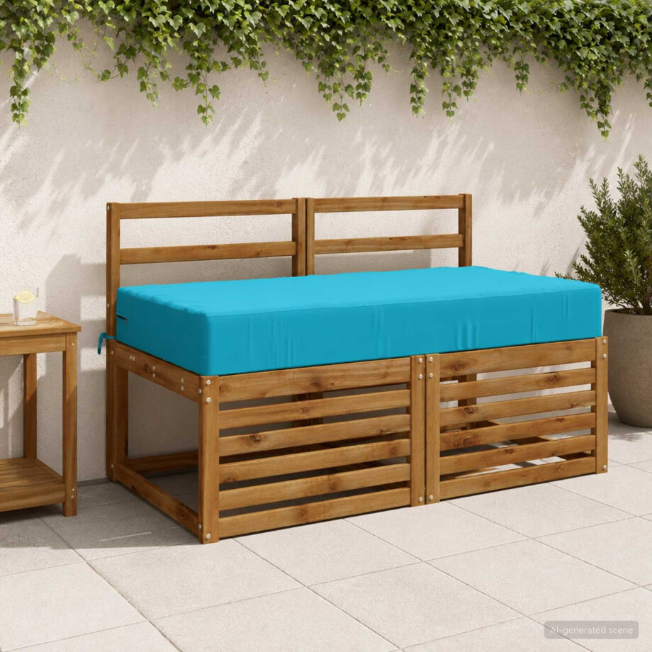 vidaXL Zitkussen SOEST 100% Polyester Turquoise 120 x 60 x 15 cm vidaXL Zitkussen SOEST 100% Polyester Turquoise 120 x 60 x 15 cm afbeelding 1