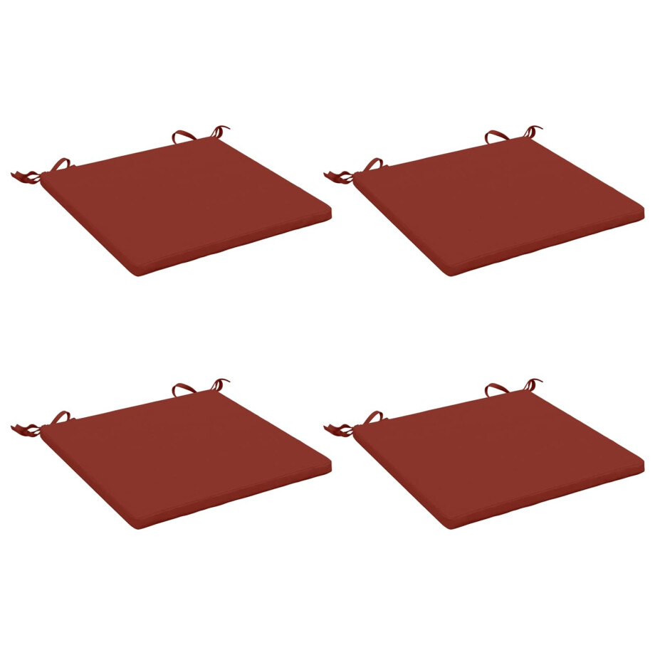 vidaXL 4-Piece Zitkussens SOEST 4 st 100% Polyester Rood afbeelding 1