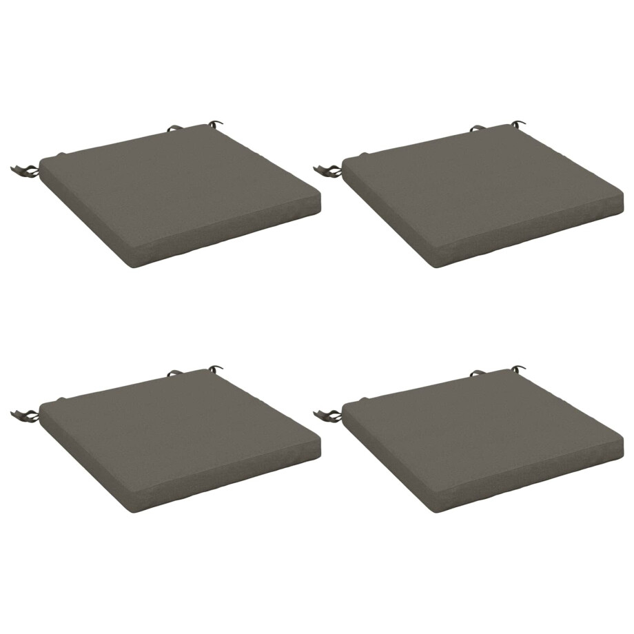vidaXL 4-Piece Zitkussens SOEST 4 st 100% Polyester Grijs afbeelding 1