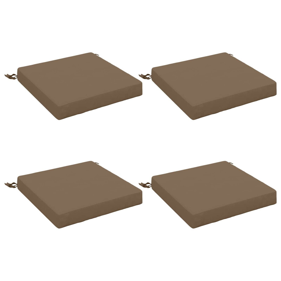 vidaXL 4-Piece Zitkussens SOEST 4 st 100% Polyester Taupe vidaXL 4-Piece Zitkussens SOEST 4 st 100% Polyester Taupe afbeelding 1