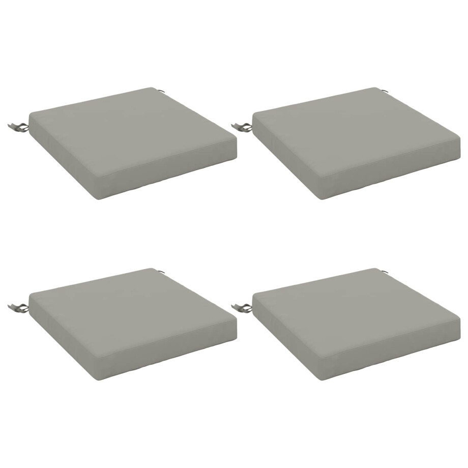 vidaXL 4-Piece Zitkussens SOEST 4 st 100% Polyester Grijs afbeelding 1
