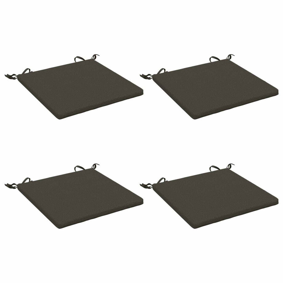 vidaXL 4-Piece Zitkussens SOEST 4 st 100% Polyester Antraciet afbeelding 1
