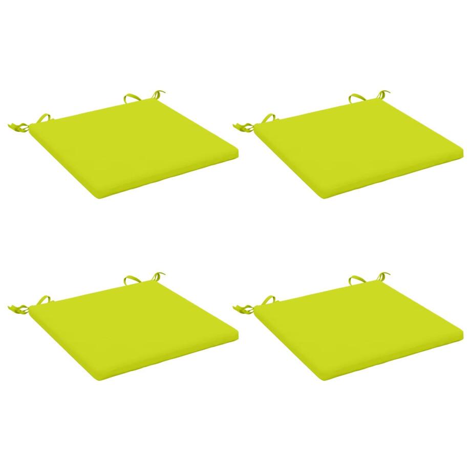 vidaXL 4-Piece Zitkussens SOEST 4 st 100% Polyester Helder groen afbeelding 1