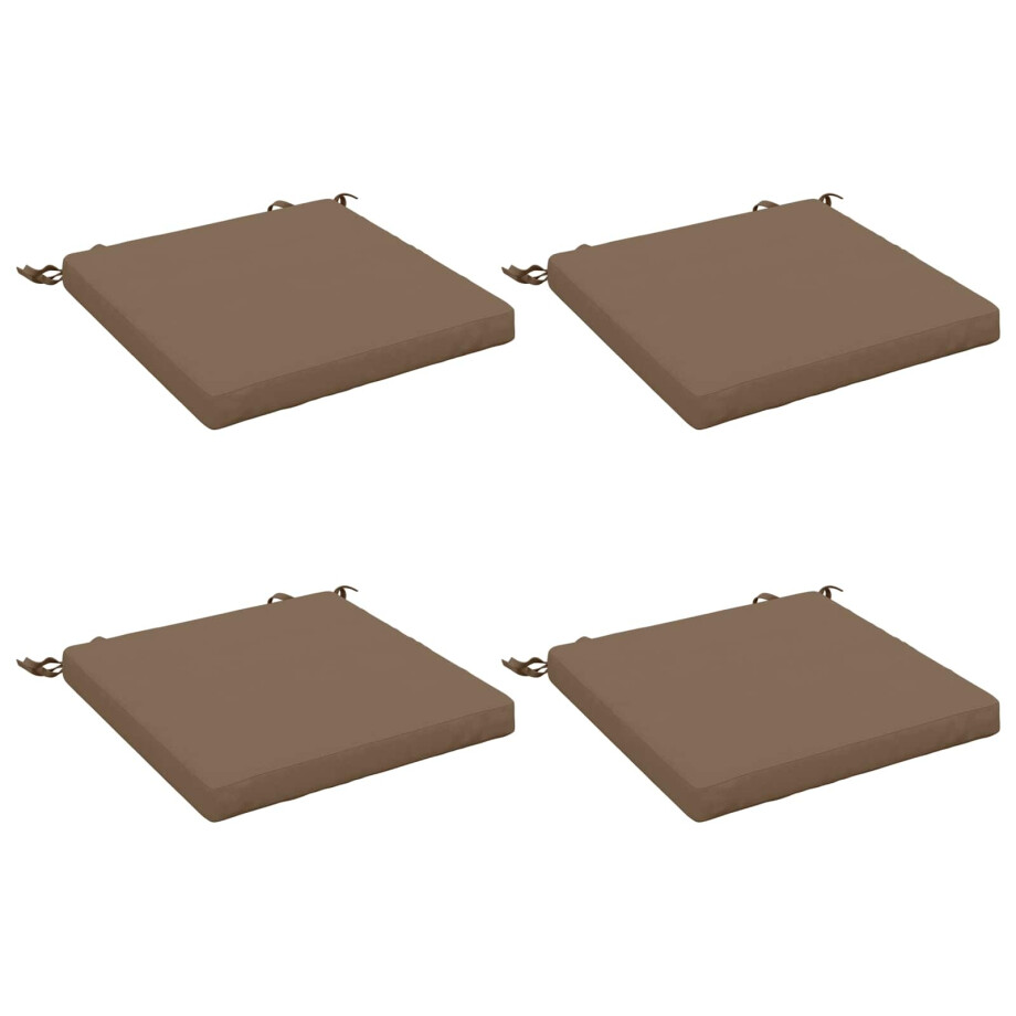 vidaXL 4-Piece Zitkussens SOEST 4 st 100% Polyester Taupe vidaXL 4-Piece Zitkussens SOEST 4 st 100% Polyester Taupe afbeelding 1