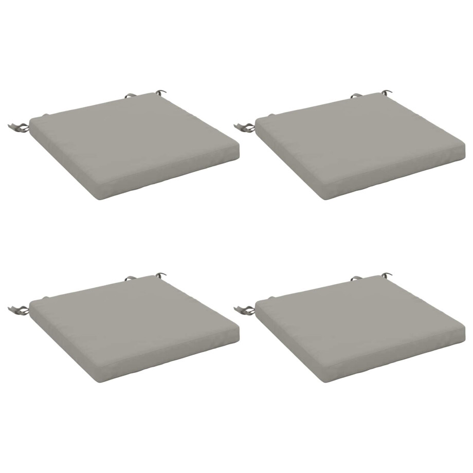 vidaXL 4-Piece Zitkussens SOEST 4 st 100% Polyester Grijs afbeelding 1