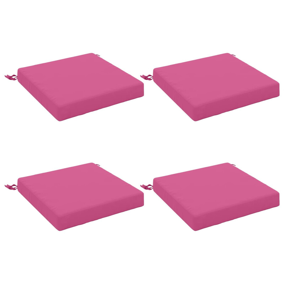 vidaXL 4-Piece Zitkussens SOEST 4 st 100% Polyester Roze afbeelding 1