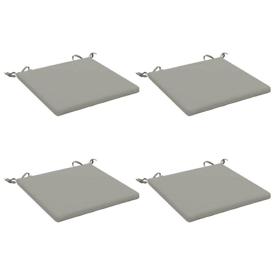vidaXL 4-Piece Zitkussens SOEST 4 st 100% Polyester Grijs afbeelding 1