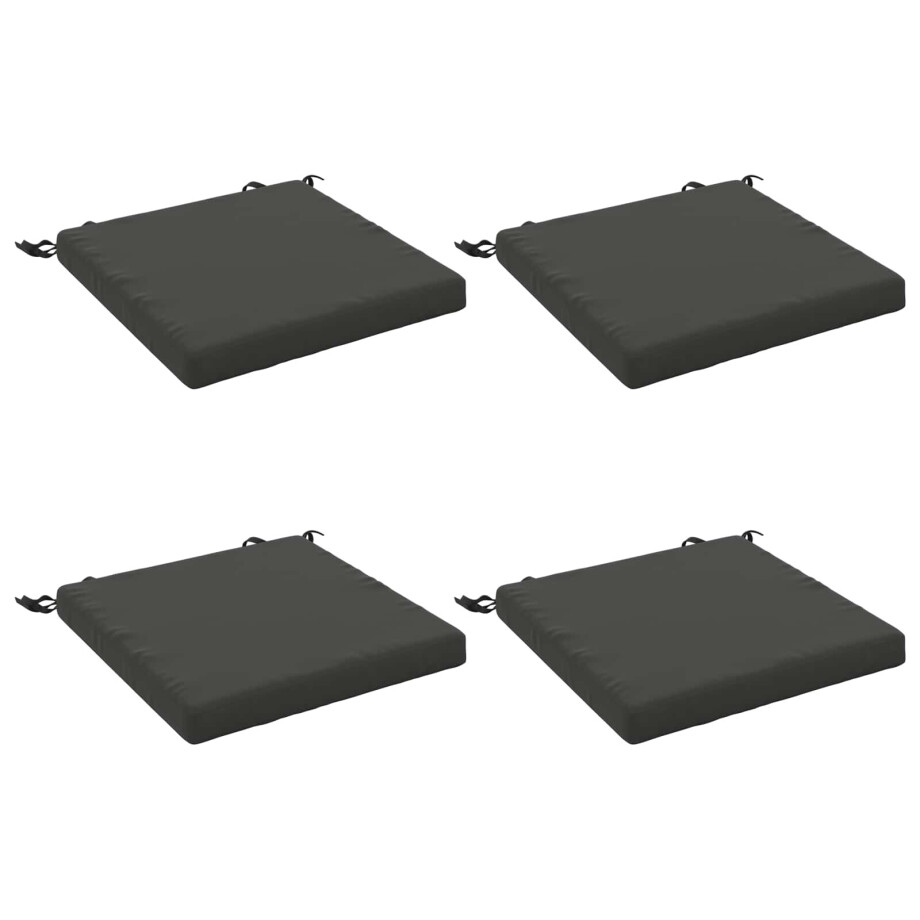 vidaXL 4-Piece Zitkussens SOEST 4 st 100% Polyester Antraciet afbeelding 1