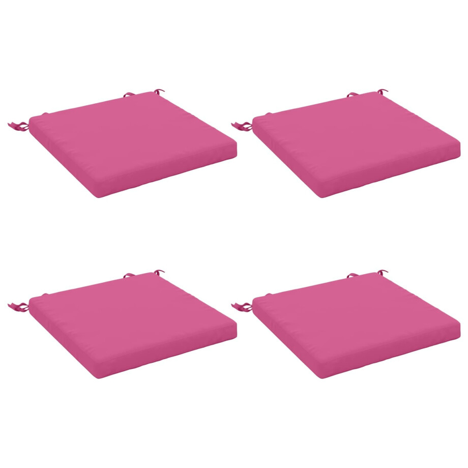 vidaXL 4-Piece Zitkussens SOEST 4 st 100% Polyester Roze afbeelding 1