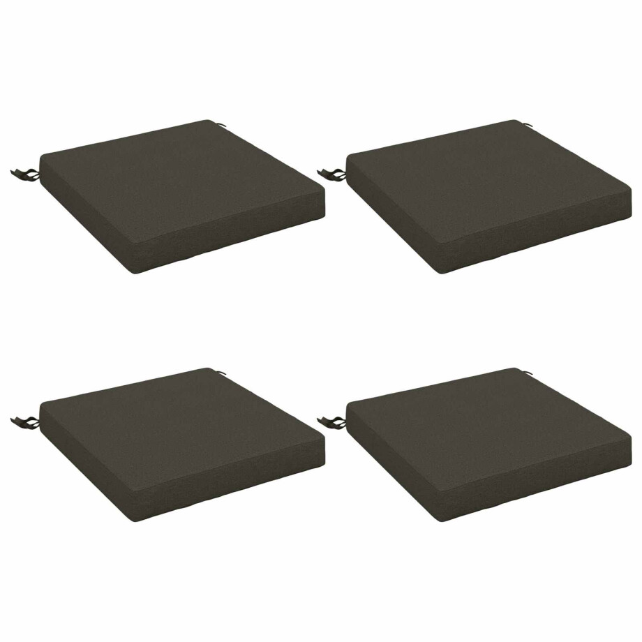 vidaXL 4-Piece Zitkussens SOEST 4 st 100% Polyester Antraciet afbeelding 1