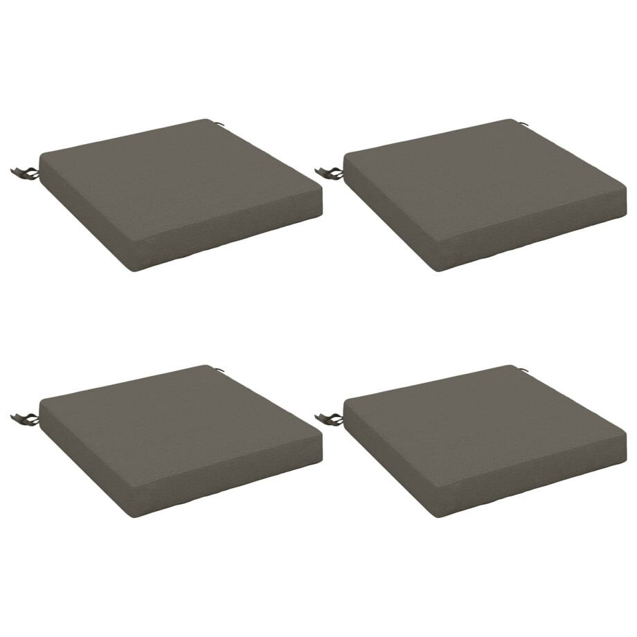 vidaXL 4-Piece Zitkussens SOEST 4 st 100% Polyester Grijs afbeelding 1