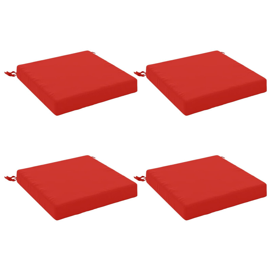 vidaXL 4-Piece Zitkussens SOEST 4 st 100% Polyester Rood vidaXL 4-Piece Zitkussens SOEST 4 st 100% Polyester Rood afbeelding 1