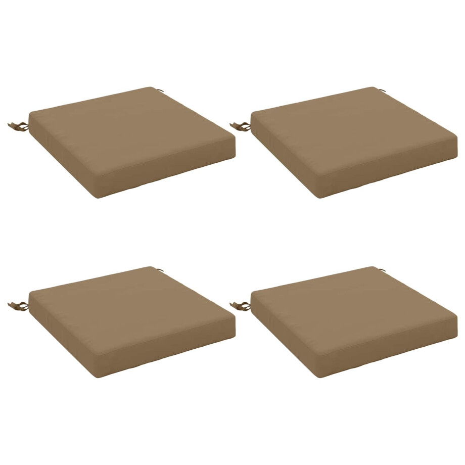 vidaXL 4-Piece Zitkussens SOEST 4 st 100% Polyester Taupe vidaXL 4-Piece Zitkussens SOEST 4 st 100% Polyester Taupe afbeelding 1