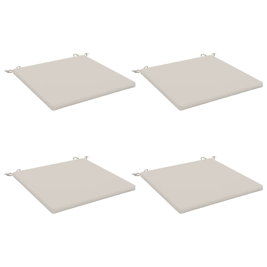 vidaXL 4-Piece Zitkussens SOEST 4 st 100% Polyester Wit 60 x 60 x 3 cm vidaXL 4-Piece Zitkussens SOEST 4 st 100% Polyester Wit 60 x 60 x 3 cm afbeelding 1