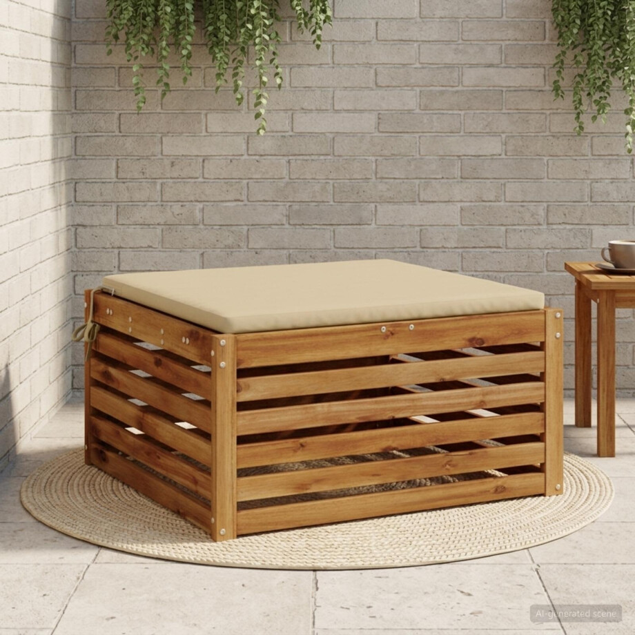 vidaXL 1-Piece Zitkussen SOEST 100% Polyester Beige 60 x 60 x 3 cm vidaXL 1-Piece Zitkussen SOEST 100% Polyester Beige 60 x 60 x 3 cm afbeelding 1