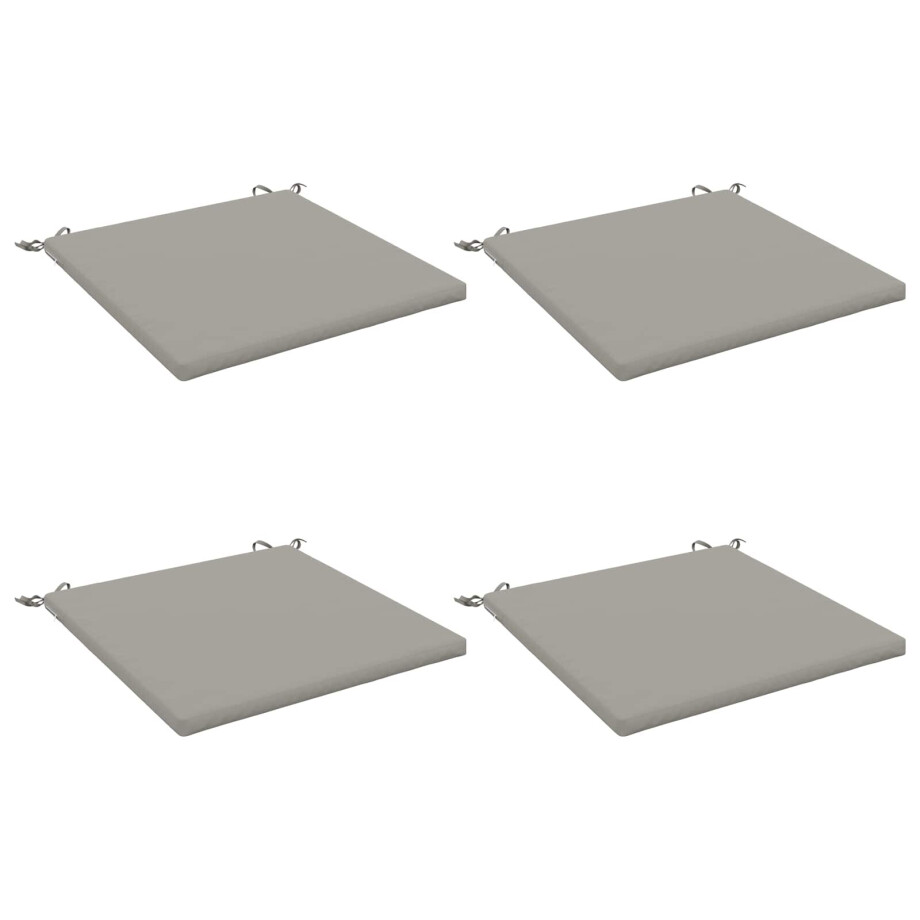 vidaXL 4-Piece Zitkussens SOEST 4 st 100% Polyester Grijs afbeelding 1