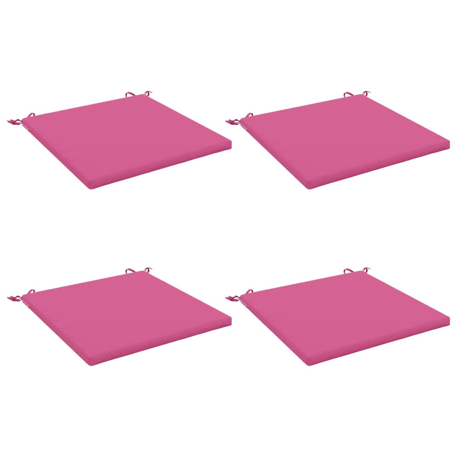 vidaXL 4-Piece Zitkussens SOEST 4 st 100% Polyester Roze afbeelding 1