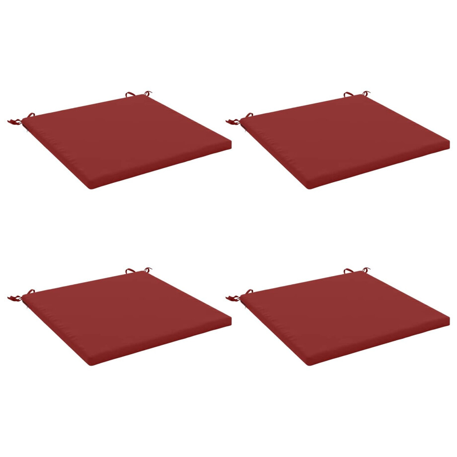 vidaXL 4-Piece Zitkussens SOEST 4 st 100% Polyester Wijnrood afbeelding 1