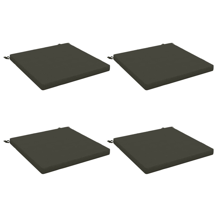 vidaXL 4-Piece Zitkussens SOEST 4 st 100% Polyester Antraciet afbeelding 1