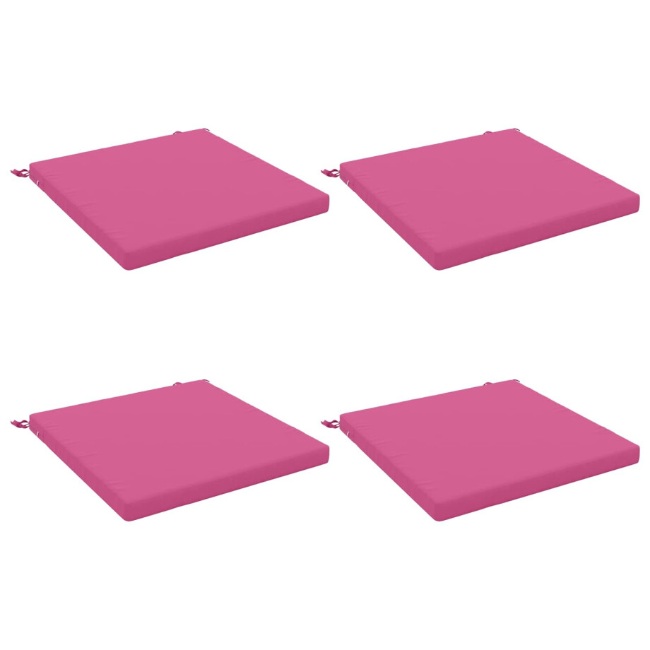 vidaXL 4-Piece Zitkussens SOEST 4 st 100% Polyester Roze afbeelding 1