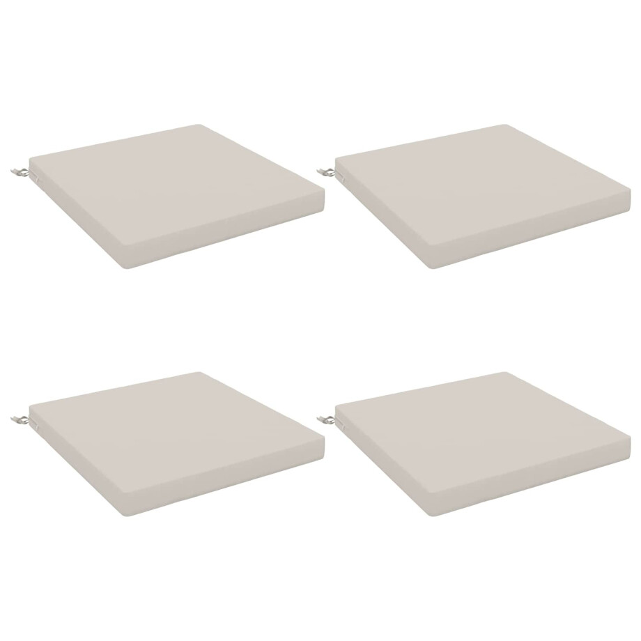 vidaXL 4-Piece Zitkussens SOEST 4 st 100% Polyester Wit 60 x 60 x 7 cm vidaXL 4-Piece Zitkussens SOEST 4 st 100% Polyester Wit 60 x 60 x 7 cm afbeelding 1