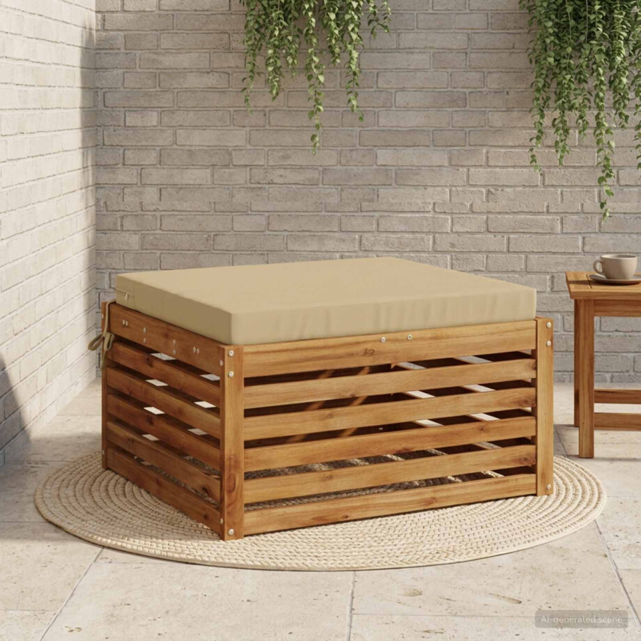 vidaXL 1-Piece Zitkussen SOEST 100% Polyester Beige 60 x 60 x 7 cm vidaXL 1-Piece Zitkussen SOEST 100% Polyester Beige 60 x 60 x 7 cm afbeelding 1