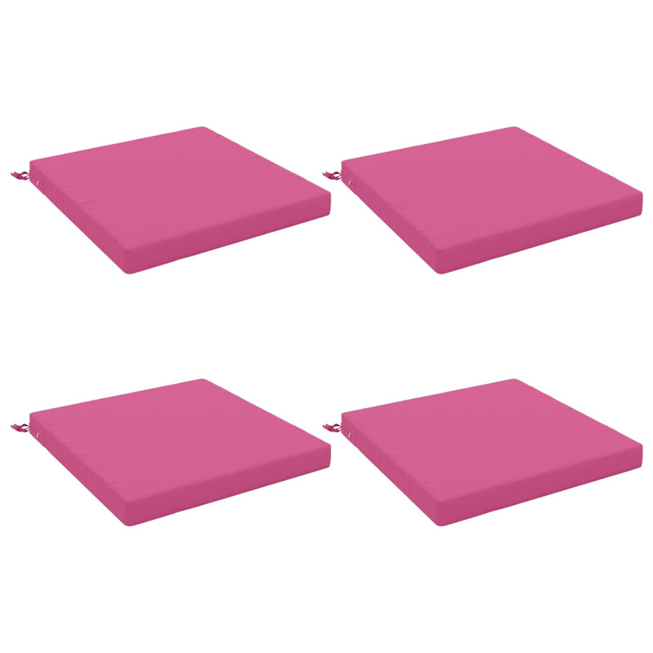 vidaXL 4-Piece Zitkussens SOEST 4 st 100% Polyester Roze afbeelding 1
