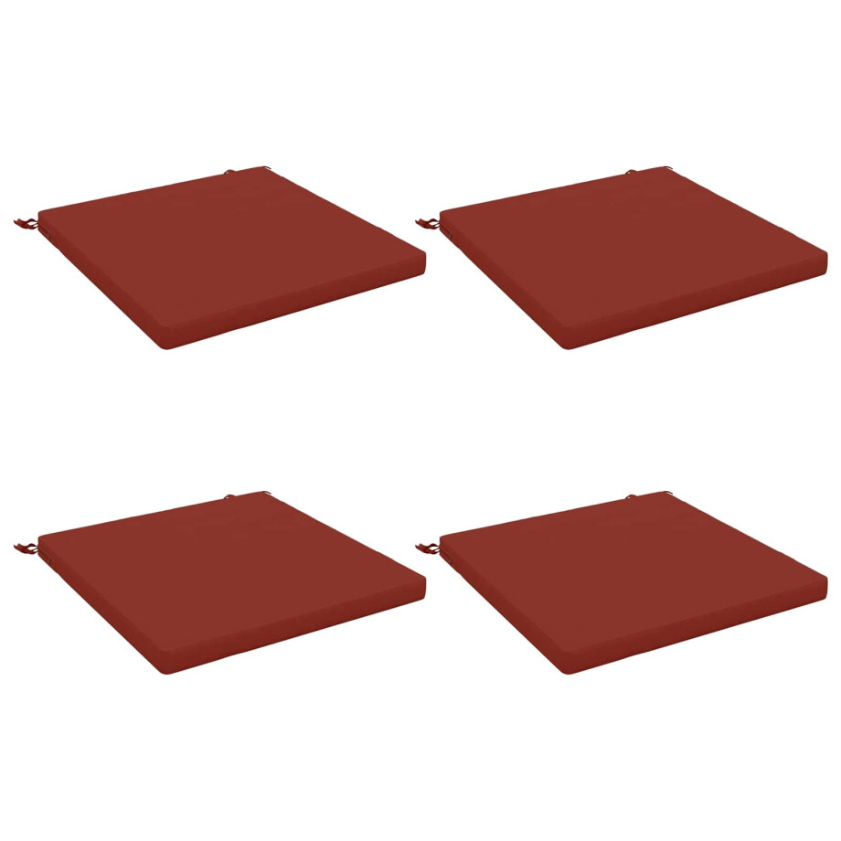 vidaXL 4-Piece Zitkussens SOEST 4 st 100% Polyester Rood afbeelding 1