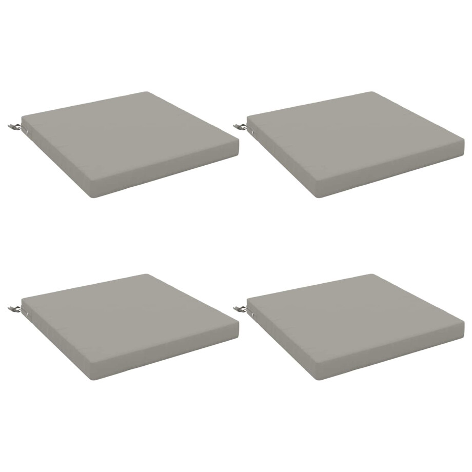 vidaXL 4-Piece Zitkussens SOEST 4 st 100% Polyester Grijs afbeelding 1