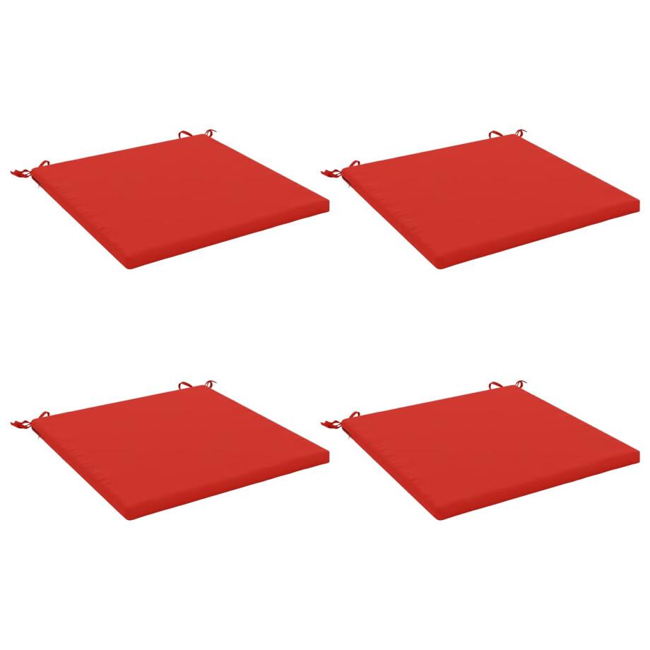 vidaXL 4-Piece Zitkussens SOEST 4 st 100% Polyester Rood afbeelding 1